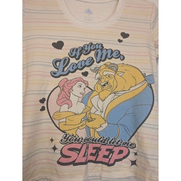 Disney Store Ladies Pajama TOP Beauty and the Beast XS - Picture 2 of 5
